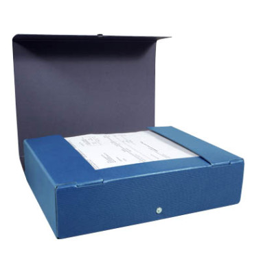 Heftbox Manager Komplett-Set 400000988, A4 blau, 8cm F&uuml;llh&ouml;he, Karton 350g