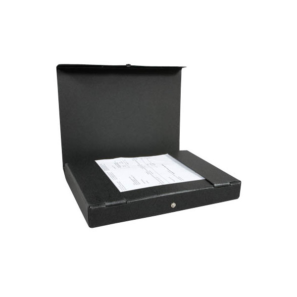 4002030314146 - - Dokumentenmappe 245 x 318 cm (b x h) din A4 380 Bl (80 g m²) 40mm Hartpappe recycelt schwarz