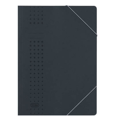 Eckspannmappe chic 400010101, Din A4 anthrazit Recyclingkarton 320g, f&uuml;r ca. 150 Blatt  (80 g/m&sup2;)