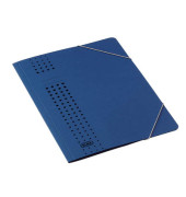 Eckspannmappe chic 400010108, A4 blau Recyclingkarton 320g, f&uuml;r ca. 150 Blatt
