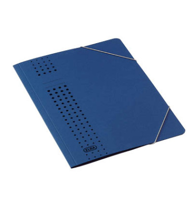 Eckspannmappe chic 400010108, A4 blau Recyclingkarton 320g