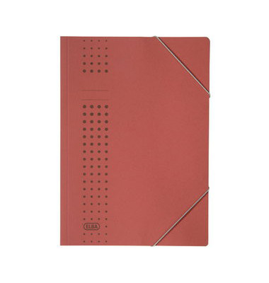 Eckspannmappe chic 400010059, A4 rot Recyclingkarton 320g, f&uuml;r ca. 150 Blatt