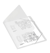 Eckspannmappe 100421022, A4 farblos-transparent Polypropylen (PP), f&uuml;r ca. 50 Blatt