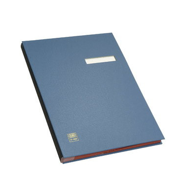 Unterschriftenmappe 41403 A4 Kunststoff blau mit Einsteckschild 20 Fächer Unterschriftenmappe 41403 A4 Kunststoff blau mit Einsteckschild 20 Fächer