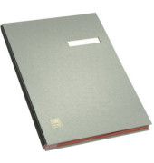 Unterschriftenmappe 41403 A4 Kunststoff grau mit Einsteckschild 20 Fächer