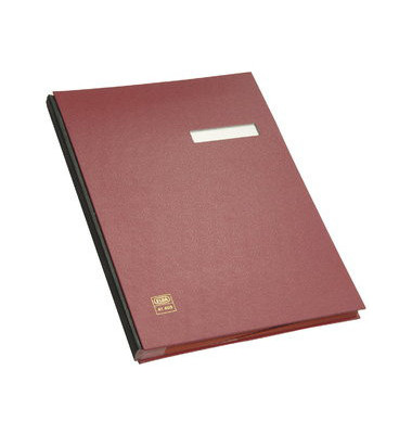 Unterschriftenmappe 41403 A4 Kunststoff rot mit Einsteckschild 20 Fächer Unterschriftenmappe 41403 A4 Kunststoff rot mit Einsteckschild 20 Fächer