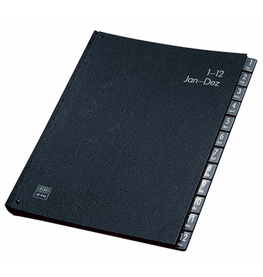 Pultordner 42416 A4 1-12 / Jan-Dez schwarz 12-teilig Pultordner 42416 A4 1-12 / Jan-Dez schwarz 12-teilig