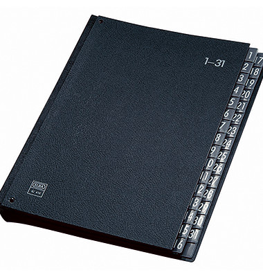 Pultordner 42418 A4 1-31 schwarz 32-teilig Pultordner 42418 A4 1-31 schwarz 32-teilig