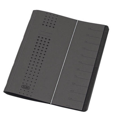 Ordnungsmappe chic 400001032, 1-12 / AB-XYZ, anthrazit, A4, 12 F&auml;cher