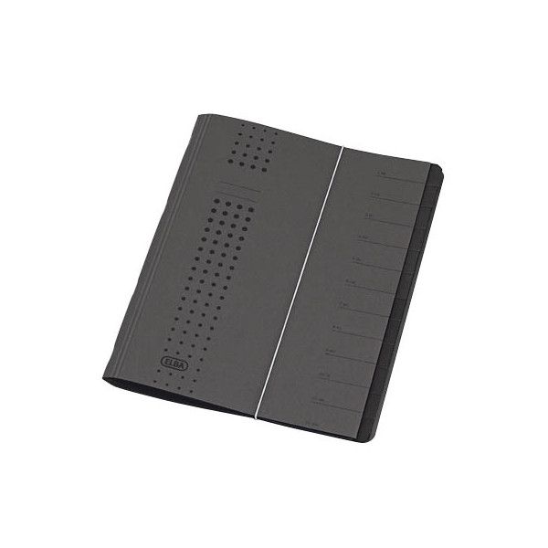 4002030047730 - - Ordnungsmappe chic din A4 320g m² Intensivkarton recycelt Farbe anthrazit 12 Fächer