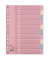 Kartonregister 400011409, 10-teilig blanko, A4, 110 g/m&sup2;, farbige Taben, 10-teilig