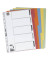 Kartonregister 400034589, 5-teilig blanko, A4, 230 g/m², farbige Taben, 5-teilig
