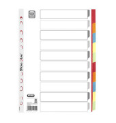 Kartonregister 400034720, 10-teilig blanko, A4, 230 g/m², farbige Taben, 10-teilig