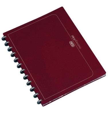 Ringbuch manageME! 100205609, A4 12 Ringe 21mm Ring-&Oslash; Polypropylen (PP) bordeaux