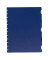 Kunststoffregister vario-zipp 100420935, 5-teilig blanko, A4, 120µm, blaue Taben, 5-teilig