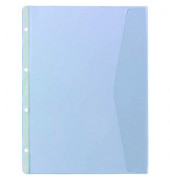Prospekthüllen 100460999 mit Klappe, A4 transparent genarbt, rechts offen mit Klappe, 0,13mm