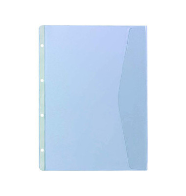 Prospekthüllen 100460999 mit Klappe, A4 transparent genarbt, rechts offen mit Klappe, 0,13mm