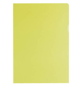 Sichthüllen Premium 100461012, A4, gelb, klar-transparent, glatt, 0,15mm, oben & rechts offen, PVC-Hartfolie