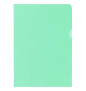 Sichthüllen Premium 100461013, A4, grün, klar-transparent glatt, oben & rechts offen, 