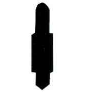 Stecksignale schwarz 15x55mm 100 Stück PVC