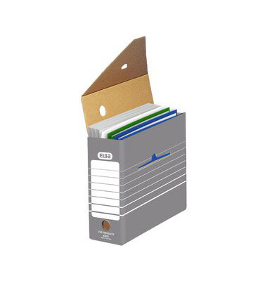 Archivbox Tric 100333274, A4, grau/weiß, Wellpappe