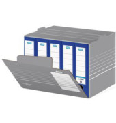 Archivcontainer tric 400014215, A4, grau/wei&szlig;, innen 45,5x35,5x32cm (TxBxH), Pappe