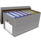 Archivbox Tric 100333273, A4, grau, innen 58,5x35x30cm (TxBxH), Wellpappe