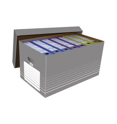 Archivbox Tric 100333273, A4, grau, innen 35x30x58,5cm, Wellpappe