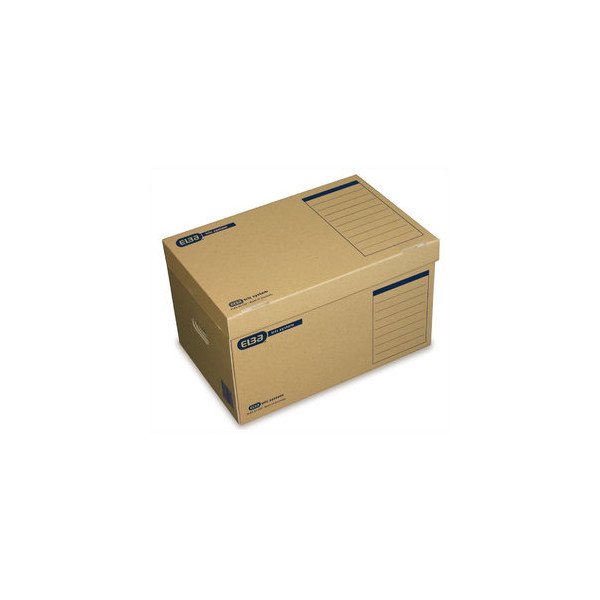 4002030144187 - Archivbox tric tric 545 x 32 x 36 cm (b x h x t) din A4 mit Archivdruck Wellpappe naturbraun - Elba