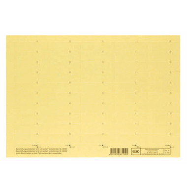 Beschriftungsschilder 4-zlg. gelb 58mm breit Bg