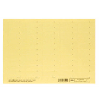 Beschriftungsschilder 4-zlg. gelb 58mm breit Bg
