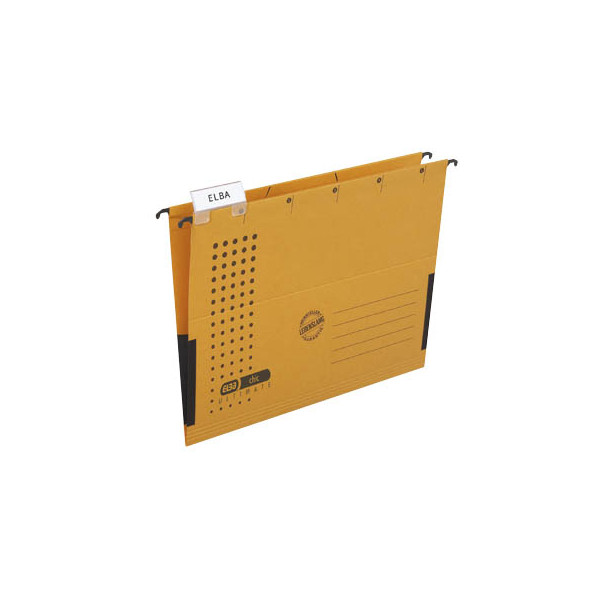 4002030851627 - Hängetasche chic A4 230g qm Karton mit Leinenfröschen gelb VE=5 S