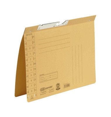 Pendelhefter 100560088, A4 gelb Karton 320g