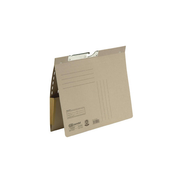 4002030901469 - Pendelhefter din A4 320g m² kaufmännische Heftung mit Organisationsaufdruck Manilakarton grau - Elba