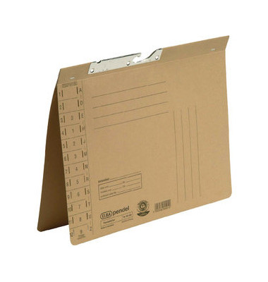 Pendelhefter 100560107, A4 natronbraun Karton 230g