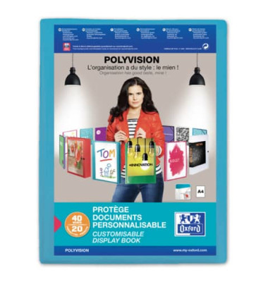 Sichtbuch Polyvision 100206087, blau, A4, mit 20 Hüllen, Polypropylen (PP)