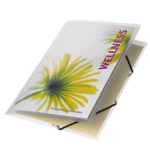 Eckspannmappe Polyvision 100201153, A4 farblos-transparent Polypropylen (PP), f&uuml;r ca. 300 Blatt, mit 3 Einschlagklappen