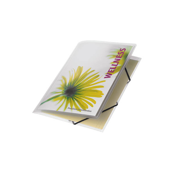 12 Stück Oxford Eckspannmappe Polyvision 100201153, A4 farblos-transparent Polypropylen (PP), für ca. 300 Blatt, mit 3 Einschlagklappen 30450500