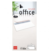 Briefumschlag Office 74462.12 Din Lang+ (C6/5) ohne Fenster haftklebend 80g mit grauem Innendruck weiß
