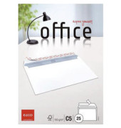 Versandtaschen Office C5 ohne Fenster haftklebend 100g weiß 25 Stück Öffnung an der langen Seite