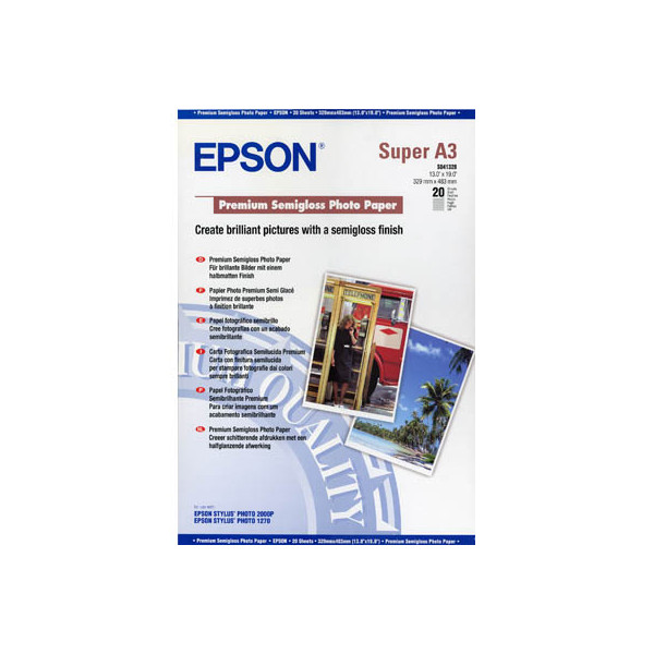 0010343829930 - Fotopapier Premium Semigloss S041328 A3+ für Inkjet 251g weiß seidenmatt einseitig bedruckbar 0010343829930 20 Blatt