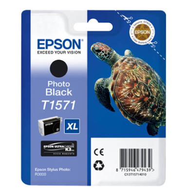 Druckerpatrone T1571XL C13T15714010 (kompatibel zu Epson T1571), fotoschwarz