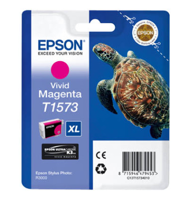 Druckerpatrone T1573XL C13T15734010 (kompatibel zu Epson T1573), magenta vivid