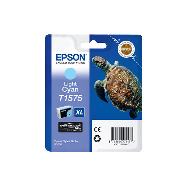 Epson Druckerpatrone T1575XL C13T15754010 (kompatibel zu Epson T1575), cyan hell 8715946479477 Epson