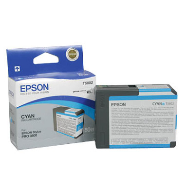 Druckerpatrone T5802 C13T580200 (T5802), cyan, ca. 3500 Seiten