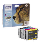 Druckerpatrone T0715 C13T07154012 (kompatibel zu Epson T0715), schwarz/cyan/magenta/gelb, ca. 245 Seiten schwarz, ca. 345 Seiten