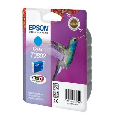 Druckerpatrone T0802 cyan 7,4ml