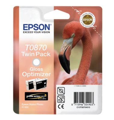 Druckerpatrone T0870 C13T08704010 (T0870), 2x Chroma Optimizer, ca. 2x 7230 Seiten