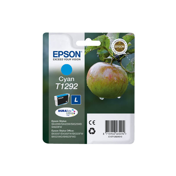 8715946624709 - Original T1292 Apfel Druckerpatrone cyan 474 Seiten 7ml (C13T12924012)