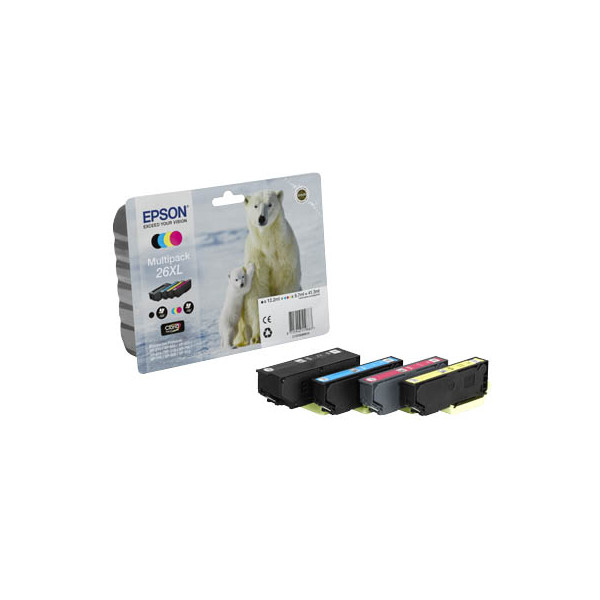 8715946519883 - Polar bear Multipack 4 Farben 26XL Claria Premium Ink - Tinte auf Pigmentbasis - Tinte auf Farbstoffbasis - 122 ml - 97 ml - 1 Stück(e) - Multipack